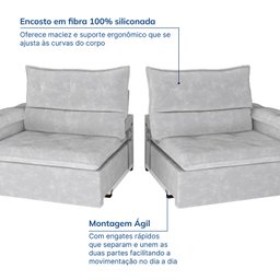 Sofá Retrátil e Reclinável 270cm Cupuaçu Cabecasa Madeiramadeira - 7