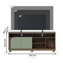 Ver imagem 2 de Rack para Tv 65 Polegadas Veneza Amendoa Hortelã
