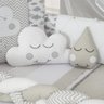 Kit Berço Padrão Americano e Nacional 10pçs Trança Nuvem Menino Menina Cinza - 4