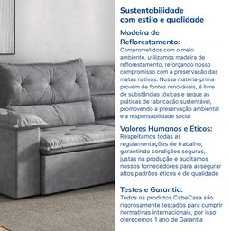 Sofá Retrátil e Reclinável 270cm Cupuaçu Cabecasa Madeiramadeira - 9