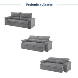 Sofá Retrátil e Reclinável 270cm Cupuaçu Cabecasa Madeiramadeira - 4