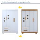 Ver imagem 6 de Quarto de Bebê Completo com Guarda-Roupa, Berço e Cômoda Sonho Branco