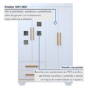 Ver imagem 2 de Quarto de Bebê Completo com Guarda-Roupa, Berço e Cômoda Sonho Branco