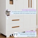 Ver imagem 4 de Quarto de Bebê Completo com Guarda-Roupa, Berço e Cômoda Sonho Branco