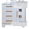 Quarto de Bebê Completo com Guarda-roupa, Berço e Cômoda Sonho - 14