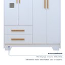 Ver imagem 4 de Quarto de Bebê Completo com Guarda-Roupa, Berço e Cômoda Sonho Branco