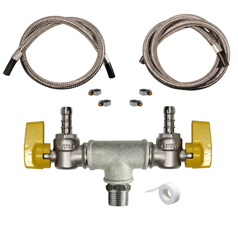 Kit Duas Mangueiras Aço Instalação:1m + 3m