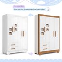 Ver mais imagens de Quarto de Bebê Completo com Guarda-Roupa, Berço e Cômoda Sonho