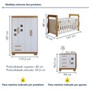 Ver imagem 4 de Quarto de Bebê Completo com Guarda-roupa, Berço e Cômoda Sonho