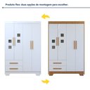 Ver imagem 6 de Quarto de Bebê Completo com Guarda-Roupa, Berço e Cômoda Sonho Marrom/Branco/Amadeirado