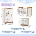 Ver imagem 3 de Quarto de Bebê Completo com Guarda-Roupa, Berço e Cômoda Sonho