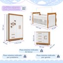 Ver imagem 3 de Quarto de Bebê Completo com Guarda-Roupa, Berço e Cômoda Sonho
