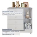 Ver imagem 6 de Quarto de Bebê Completo com Guarda-Roupa Berço e Cômoda Bibi Branco
