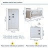 Quarto de Bebê Completo com Guarda-Roupa Berço e Cômoda Bibi - 15