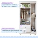Ver imagem 6 de Quarto de Bebê Completo com Guarda-Roupa Berço e Cômoda Bibi Branco