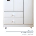 Ver imagem 5 de Quarto de Bebê Completo com Guarda-Roupa Berço e Cômoda Bibi Branco