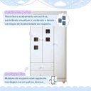 Ver imagem 2 de Quarto de Bebê Completo com Guarda-Roupa Berço e Cômoda Bibi Branco