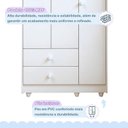 Ver imagem 5 de Quarto de Bebê Completo com Guarda-Roupa Berço e Cômoda Bibi Branco