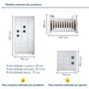 Ver imagem 3 de Quarto de Bebê Completo com Guarda-Roupa Berço e Cômoda Bibi Branco