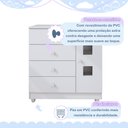 Ver imagem 4 de Quarto de Bebê Completo com Guarda-Roupa Berço e Cômoda Bibi Branco