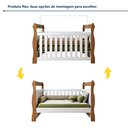 Ver imagem 7 de Quarto de Bebê Completo com Guarda-Roupa Berço e Cômoda Bibi Marrom/Amadeirado/Branco