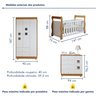 Quarto de Bebê Completo com Guarda-Roupa Berço e Cômoda Bibi - 15