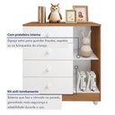 Ver imagem 5 de Quarto de Bebê Completo com Guarda-Roupa Berço e Cômoda Bibi Marrom/Amadeirado/Branco