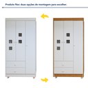 Ver imagem 3 de Quarto de Bebê Completo com Guarda-Roupa Berço e Cômoda Bibi