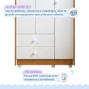Ver imagem 5 de Quarto de Bebê Completo com Guarda-Roupa Berço e Cômoda Bibi Marrom/Amadeirado/Branco