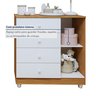 Quarto de Bebê Completo com Guarda-Roupa Berço e Cômoda Bibi - 9