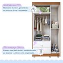 Ver imagem 6 de Quarto de Bebê Completo com Guarda-Roupa Berço e Cômoda Bibi Marrom/Amadeirado/Branco