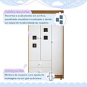 Ver imagem 2 de Quarto de Bebê Completo com Guarda-Roupa Berço e Cômoda Bibi Marrom/Amadeirado/Branco