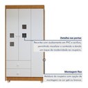 Ver imagem 2 de Quarto de Bebê Completo com Guarda-Roupa Berço e Cômoda Bibi