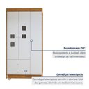 Ver imagem 4 de Quarto de Bebê Completo com Guarda-Roupa Berço e Cômoda Bibi