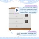 Ver mais imagens de Quarto de Bebê Completo com Guarda-Roupa Berço e Cômoda Bibi Marrom/Amadeirado/Branco