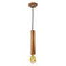 Pendente Madeira Rústica Moderna 1 Lâmpada C/ 1,80cm Jn Artes Rústicas Pendente Regulável - 1