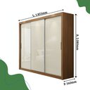 Ver imagem 3 de Guarda-Roupa Viena Yescasa 208cm x 185cm Off White/Cinamomo