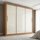 Ver imagem 1 de Guarda-Roupa Viena Yescasa 208cm x 185cm Off White/Cinamomo