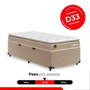Ver imagem 4 de Cama Box Baú Solteiro + Colchão Life D33 Pillow Top 61x88x188cm - Bege - e-Shop Casa