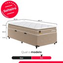 Ver imagem 3 de Cama Box Baú Solteiro + Colchão Life D33 Pillow Top 61x88x188cm - Bege - e-Shop Casa