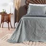 Kit Colcha Cobre Leito Aurora Queen 3 Peças Micropercal 200 Fios - Cinza Lunar - 4