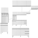 Ver imagem 4 de Cozinha Modulada 5 Peças com Tampo 280cm 12 Portas 4 Gavetas Natalie Cinza - ÉdeCasaMóveis
