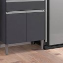 Ver imagem 7 de Cozinha Modulada 5 Peças com Tampo 280cm 12 Portas 4 Gavetas Natalie Cinza - ÉdeCasaMóveis