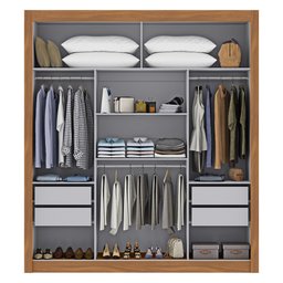 Guarda-roupa Viena Espelho Central Yescasa - 5