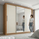 Ver imagem 5 de Guarda-Roupa Viena Espelho Central Yescasa Off White/Cinamomo