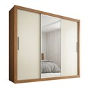 Ver imagem 2 de Guarda-Roupa Viena Espelho Central Yescasa Off White/Cinamomo