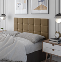 Ver imagem 1 de Cabeceira Painel Estofada Casal 140cm Dobrável Cama Box Padrão Calipha Bege