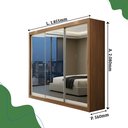 Ver imagem 3 de Guarda-Roupa Viena Espelhado Yescasa Off White/Cinamomo