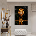 Ver imagem 1 de Quadro Leão Ouro Forest