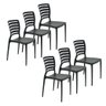 Conjunto 6 Cadeiras Sofia em Polipropileno e Fibra de Vidro Preta Tramontina - 1